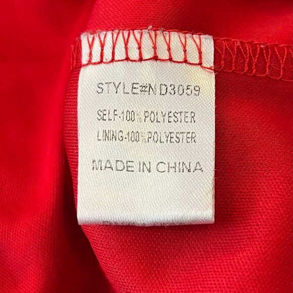 Promesa Red Floral Mini Dress Spaghetti Straps - Picture 7 of 7